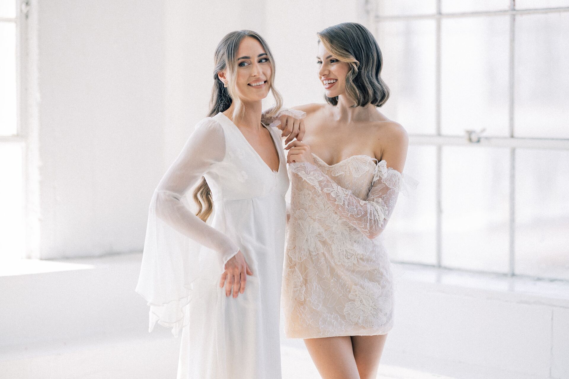 Bridal editorial — handmade custom wedding dress by Blár Studio